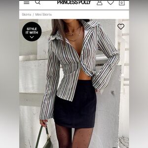 SELBY MINI SKIRT BLACK PRINCESS POLLY